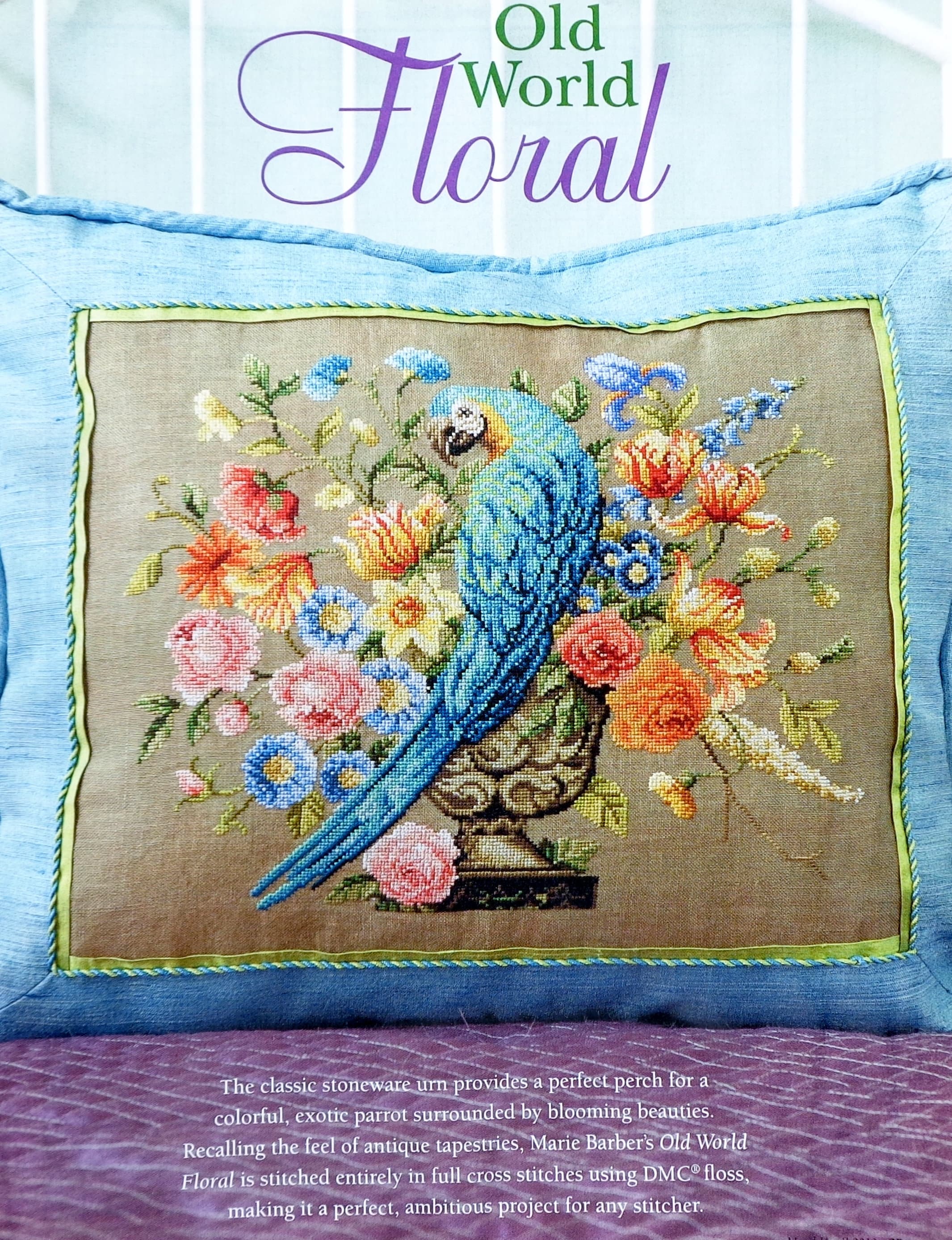 Cross Stitch Pattern | Pillow | OLD WORLD FLORAL | Marie Barber