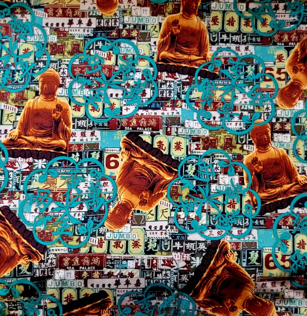 Cotton Fabric Robert Kaufman 2564 Samurai Japanese ORIENTAL TRADITIONS