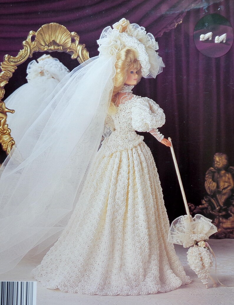 Paradise Publications Gown Volume 19 Crochet Pattern Collector Costume Dress 1904 GIBSON GIRL BRIDE Fashion Doll Pattern