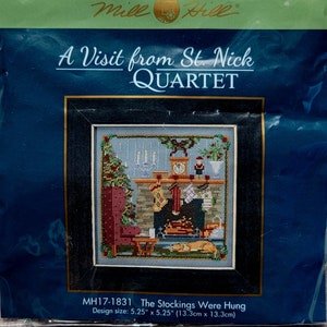Mill Hill | A Visit From St. Nick | Quarted | The STOCKINGS Were HUNG | Christmas | Beaded | Counted Needlework | Cross Stitch Kit
