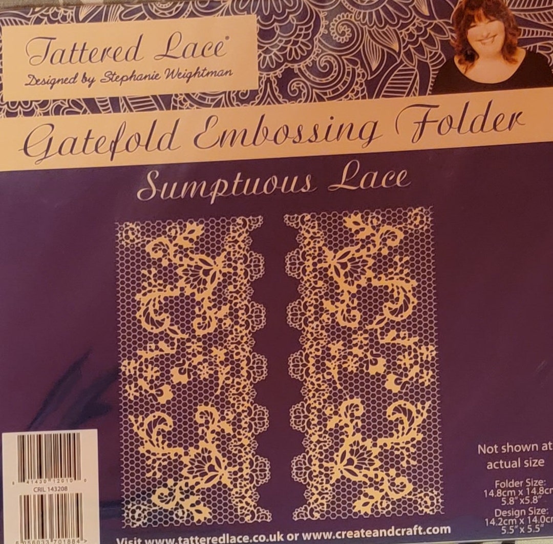 Gatefold Embossing Folder SUMPTUOUS LACE Tattered Lace Etsy