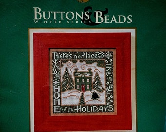 Mill Hill | Winter Series | HOME FOR the HOLIDAYS | Buttons & Beads Kit | Winter Series | Counted Needlework | Cross Stitch Kit