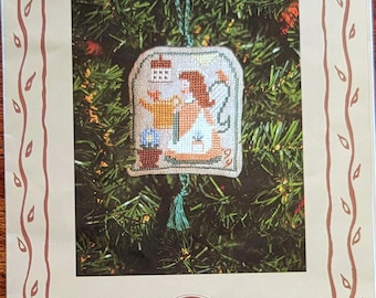 Cross Stitch Pattern | Annual Angel Ornament | GARDENING ANGEL | Christmas | Homespun Elegance | Counted Cross Stitch Pattern | Chart Pack