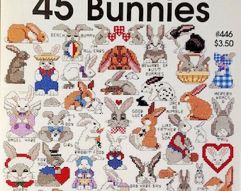 Bunnies Cross Stitch Pattern | Jeanette Crews, 45 Rabbit Designs