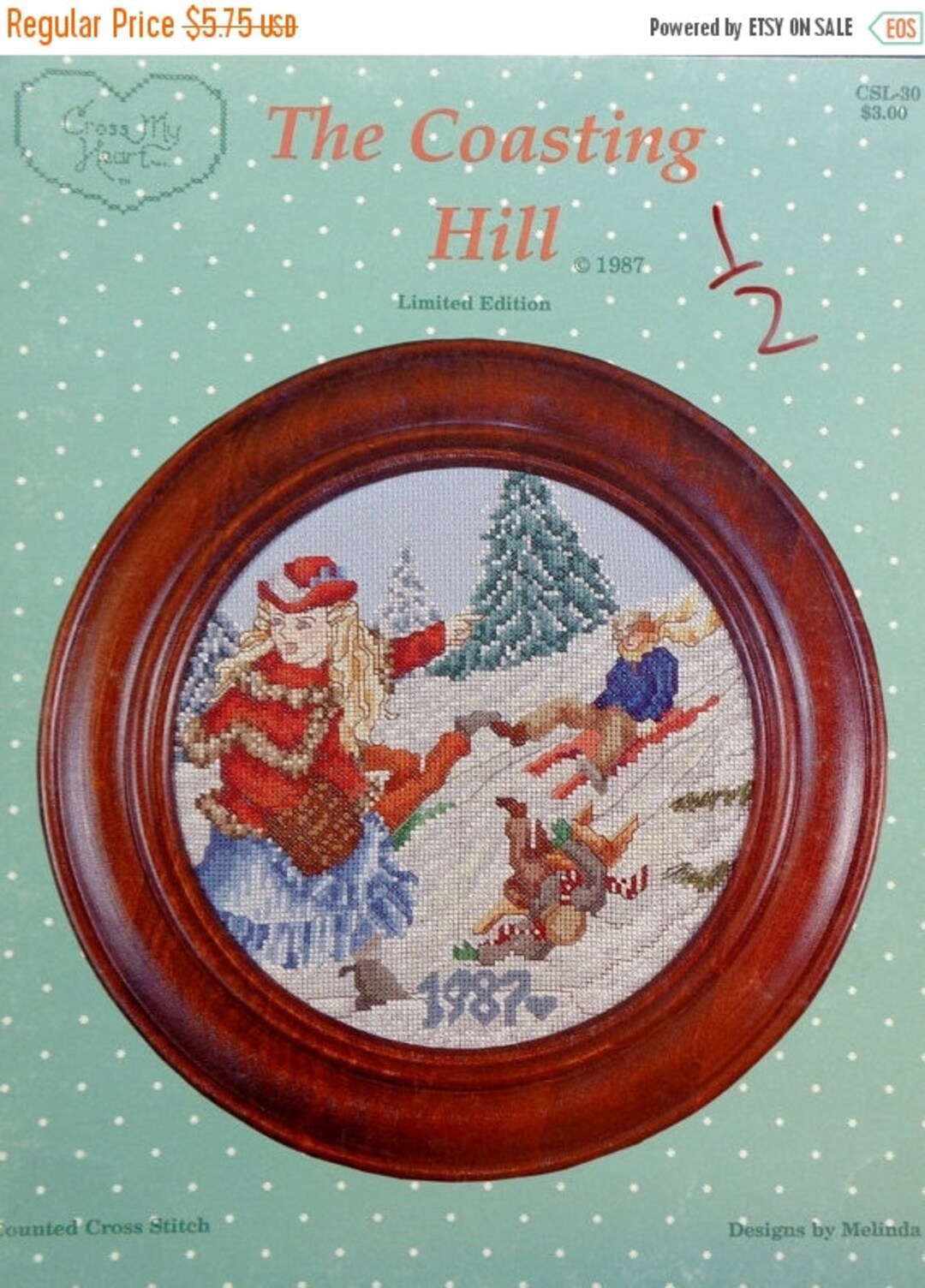 Cross My Heart Cross Stitch Pattern THE COASTING Hill Limited Etsy