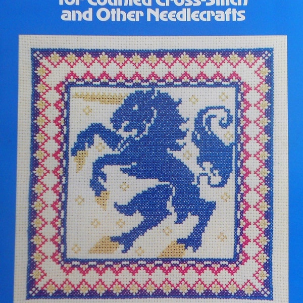 Carter Houck 101 FOLK ART DESIGNS Counted Cross Stitch Needlecrafts By Dover Needlework Series - Needlecraft Pattern Chart Booklet