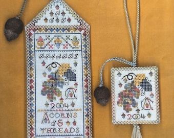 RARE C A Wells ACORN NECESSARIES Cross Stitch Kit | Class Project Booklet & Materials