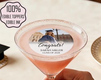 Toppers Comestibles Graduación | Personalizados con Foto Clase 2026 | Favors One Smart Cookie