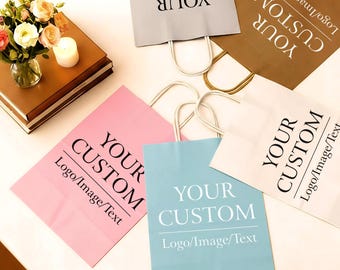 Custom Logo Gift Bags - Personalized Paper Bags for Business, Parties & Events