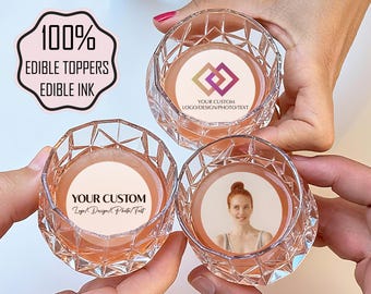 Custom Toppers/ Cocktail and Cupcake Toppers/ Christmas, Wedding, Birthday, Hen Party, Bridal shower Decorations/ Business Logo Drink Topper