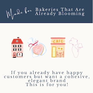 Editable Cottage Bakery Business Templates: Cake Order Form, Invoice, Scan To Pay Sign, Price List, Cookie Care Card, Social Media Marketing