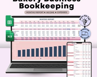 Home Baker Recipe Cost Pricing Calculator Bookkeeping Spreadsheet Excel, Business Planner Cake Order Tracker, Bakery Pricing Google Sheets