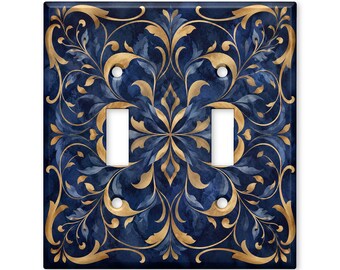 Victorian Damask Light Switch Cover, Ornate Scrollwork Wall Plate, Luxury Baroque Home Decor, Elegant Botanical Switch Cover