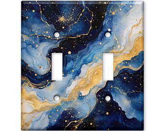 Celestial Marble Light Switch Cover, Abstract Galaxy Switch Plate Cover, Luxe Wall Plate, Modern Home Decor