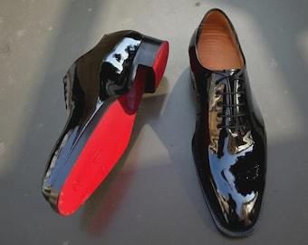 Christian Louboutin Men's Dandelion Black Patent Leather Flats