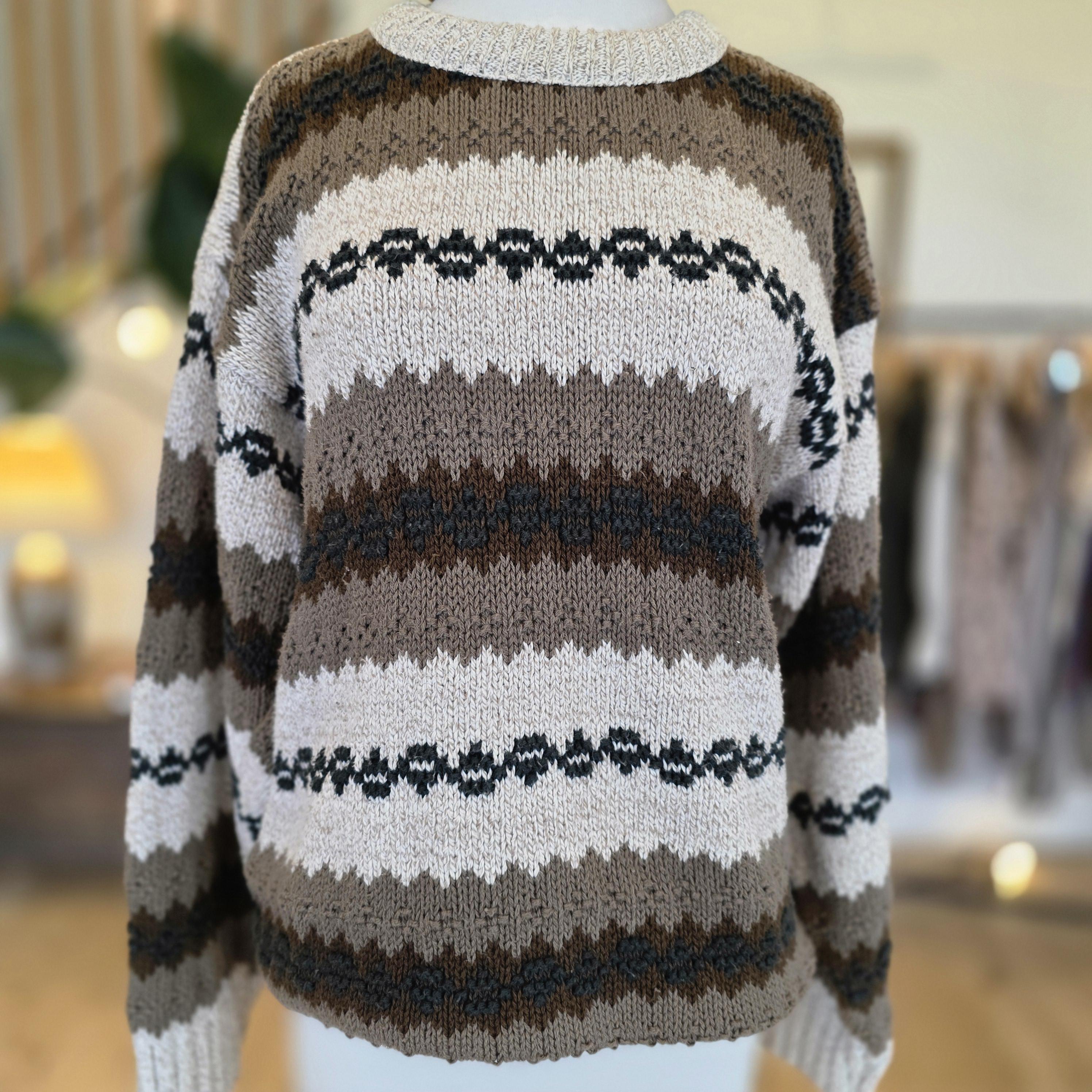 Vintage Eddie Bauer Sweater Cotton Stripe - Etsy