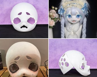 Kostium futrzany w stylu KIG, podstawa czaszki, drukowana w 3D maska, personalizowana głowa, anime, Kemono, futrzany rekwizyt cosplay, DIY Craft Maker, dostawa, puste płótno, zwierzę