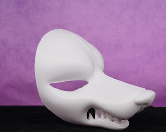 Cráneo de fursuit impreso en 3D hecho a mano S48 Material PLA Base de cabeza de cosplay Accesorio de disfraz de animal Suministro ligero para la fabricación de fursuits Cosplay