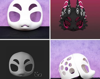 Base para cabeza de disfraz de Bad Bunny, marco de calavera impreso en 3D para crear tu propio disfraz de Kig, cosplay y máscara de Halloween - Diseño de disfraz de Kig
