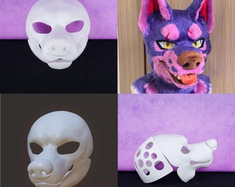 TPU Kemono Uroczy psi futrzany kostium z podstawą Wytrzymała głowa cosplayowa na Halloween Furry Costume Pamiątkowy rekwizyt