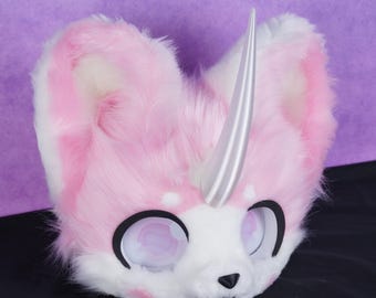 3D Printed Translucent Animal Horns Magnetic Groove PLA Cosplay Prop Fursuit Kemono KIG Beast OC Roleplay Costume Wearable Accessory