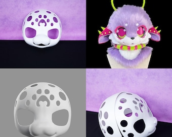 PETG Kemono Fantasy Fursuit Base Cute Creature Cosplay Head Halloween Furry Costume Collectible Prop