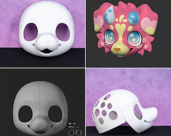 Base para cabeza de disfraz de Beagle King, ligera, estilo japonés, impresa en 3D, estructura de bricolaje para creadores de furry, cosplay, disfraz personalizado.