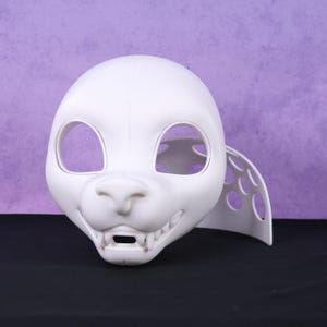 American Style Wolf Dog Furry Mask Base 3D Printed Modular Canine ...