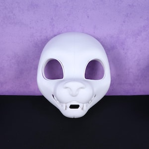 American Style Wolf Dog Furry Mask Base 3D Printed Modular Canine ...