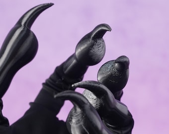 Uñas de garra de PLA para fursuit, hechas a mano, impresas en 3D, accesorios para cosplay y juegos de rol, suministros para furries, equipo LARP, manos de dragón y monstruo, patas de animales DIY