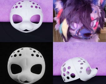 Oddychający kostium futrzany z PETG w kształcie czaszki, rekwizyt cosplay do projektów rzemieślniczych na Halloween i anime dla twórców futra