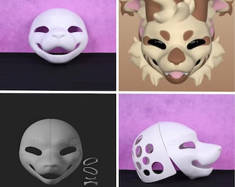 Máscara impresa en 3D con base para cabeza de disfraz de dragón de ángel saurus, casco ventilado, marcos para ojos y dientes para creadores de furry.