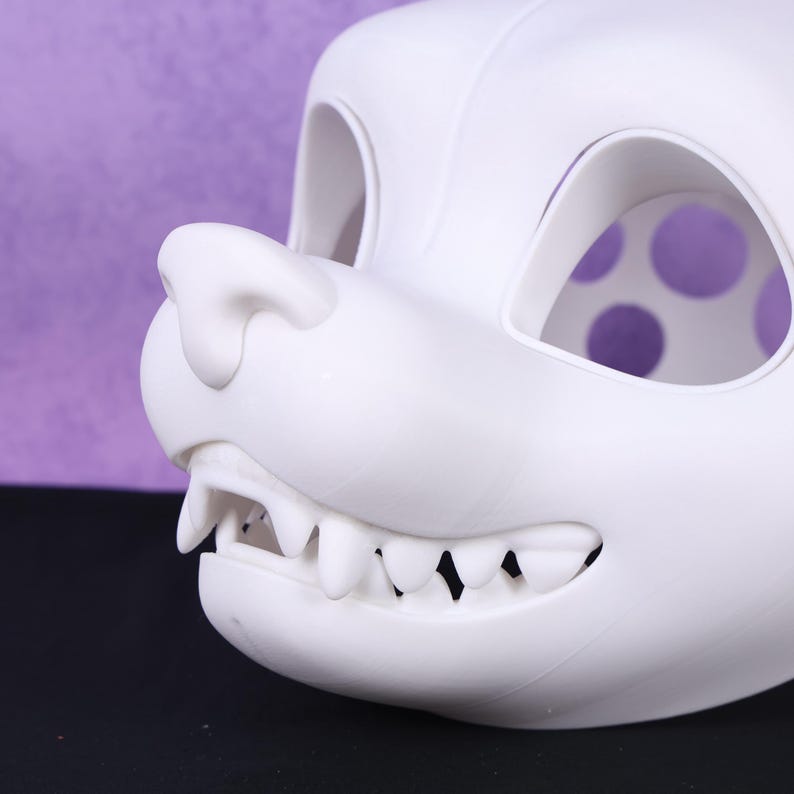 American Style Wolf Dog Furry Mask Base 3D Printed Modular Canine ...
