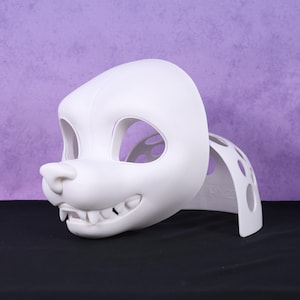 American Style Wolf Dog Furry Mask Base 3D Printed Modular Canine ...