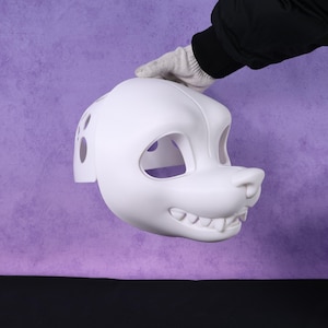 American Style Wolf Dog Furry Mask Base 3D Printed Modular Canine ...
