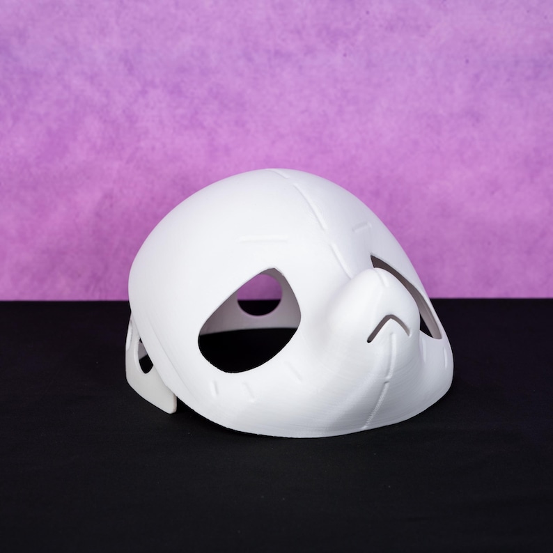 Base de cabeza peluda de estilo japonés, ligera, para disfraz de oveja, máscara DIY, base de disfraz de animal Kemono KIG para constructores de cosplay Fursona personalizados. imagen 9