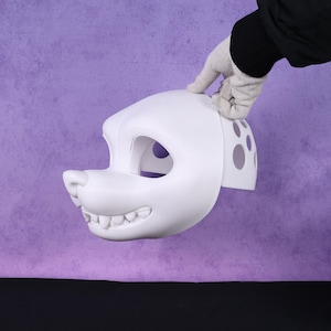 American Style Wolf Dog Furry Mask Base 3D Printed Modular Canine ...
