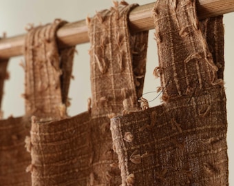 Cinnamon Bohemian Curtains Stonewashed Extra Wide Home Decor Drapery Custom Panels Window Treatments