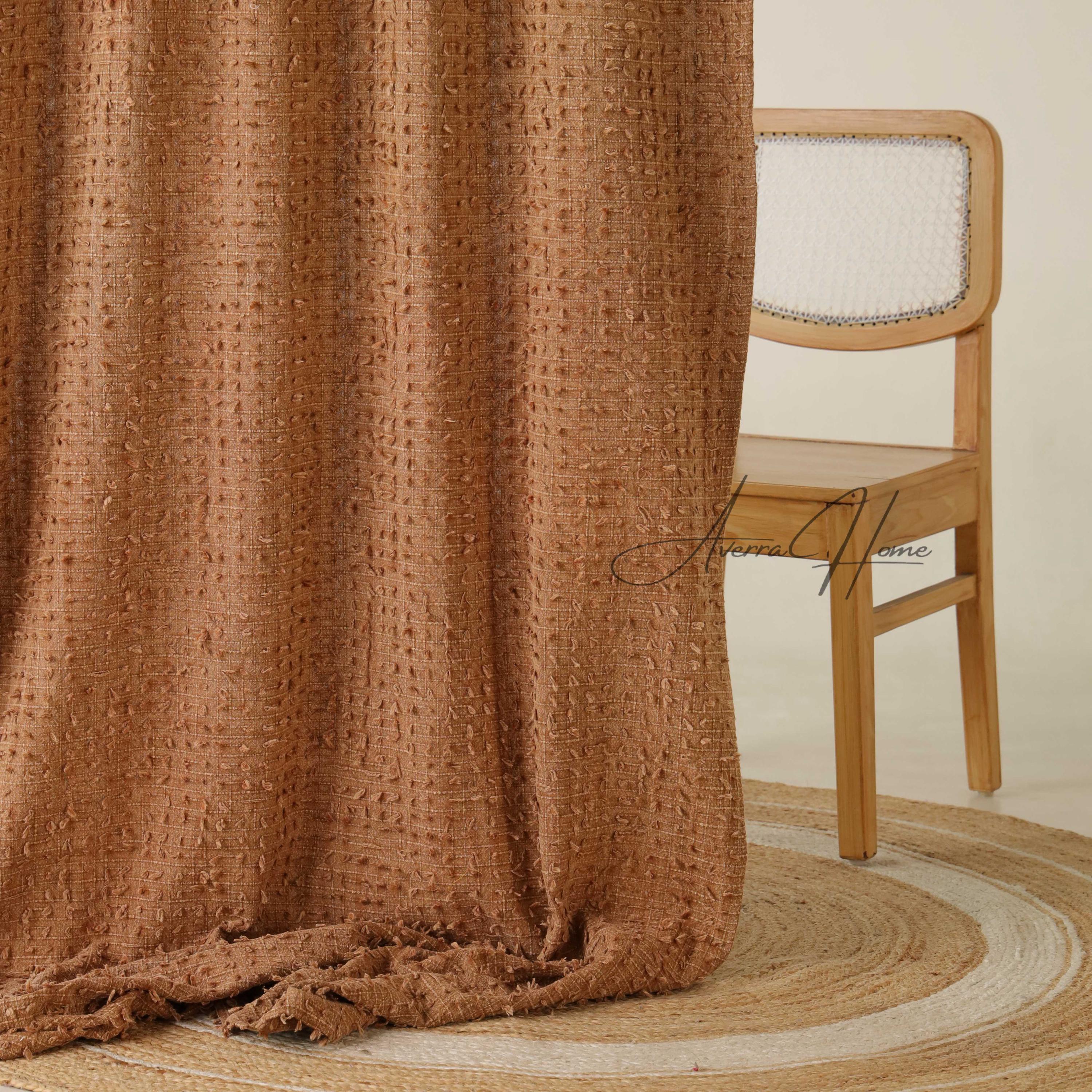 Bohemian Curtains Stonewashed Cinnamon Extra Wide Home Decor Drapery ...