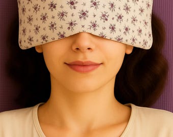 Lavender Eye Pillow – 100% Cotton, Relaxation & Sleep Mask, Aromatherapy Eye Cushion, 10x22 cm