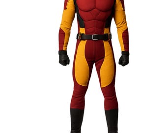 Tri-Tone Superhero Bodysuit Stretch Muscle-Fit