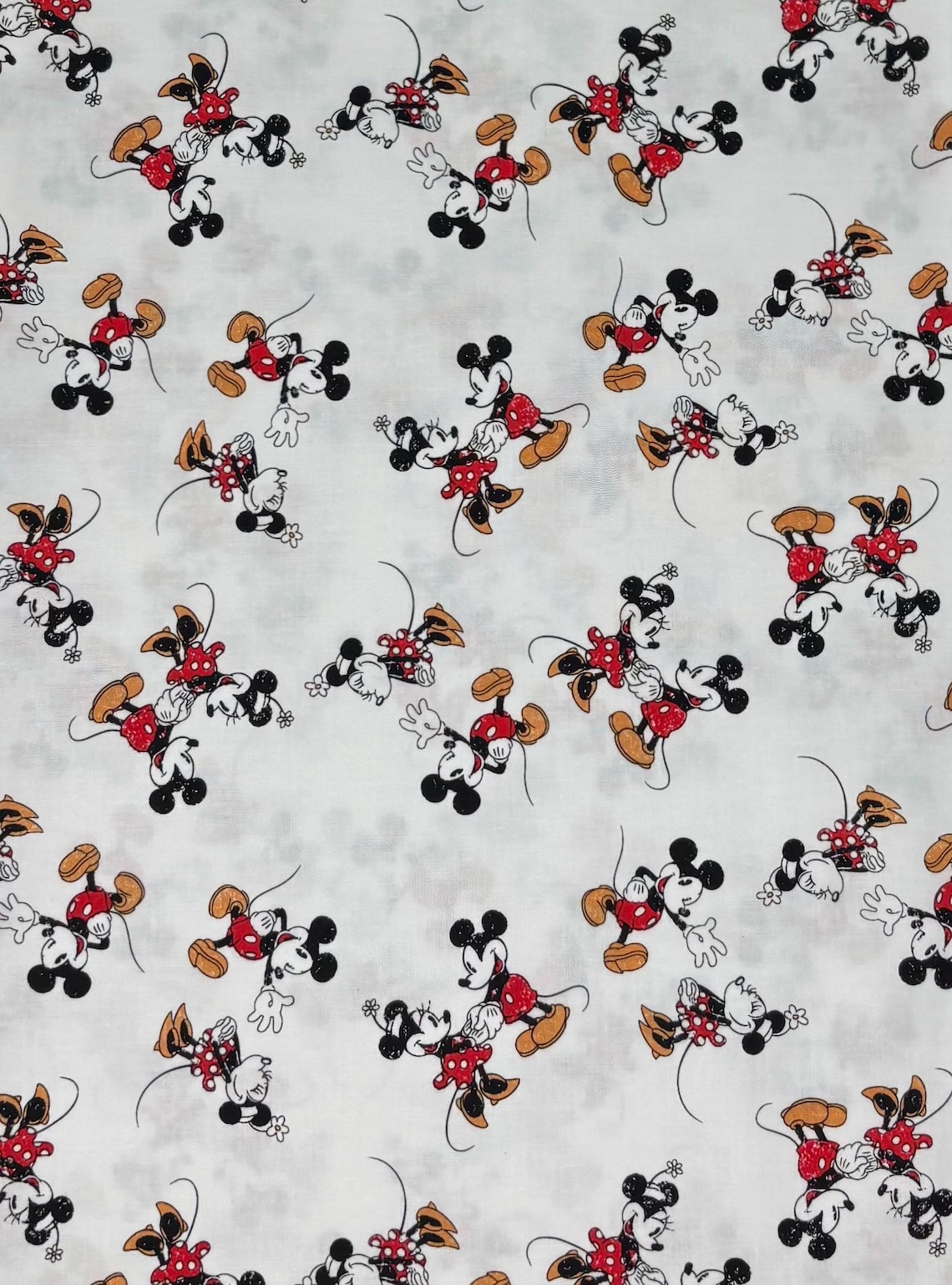 Mouse And Raspberry Fabric Mickie and Minnie Mouse Fabrics 100% Cotton - Etsy