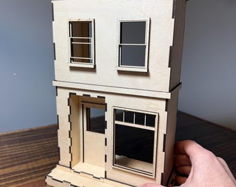 Laser Cut 1/20 Scale Storefront – Mossgate | 3mm Wood | Digital Download