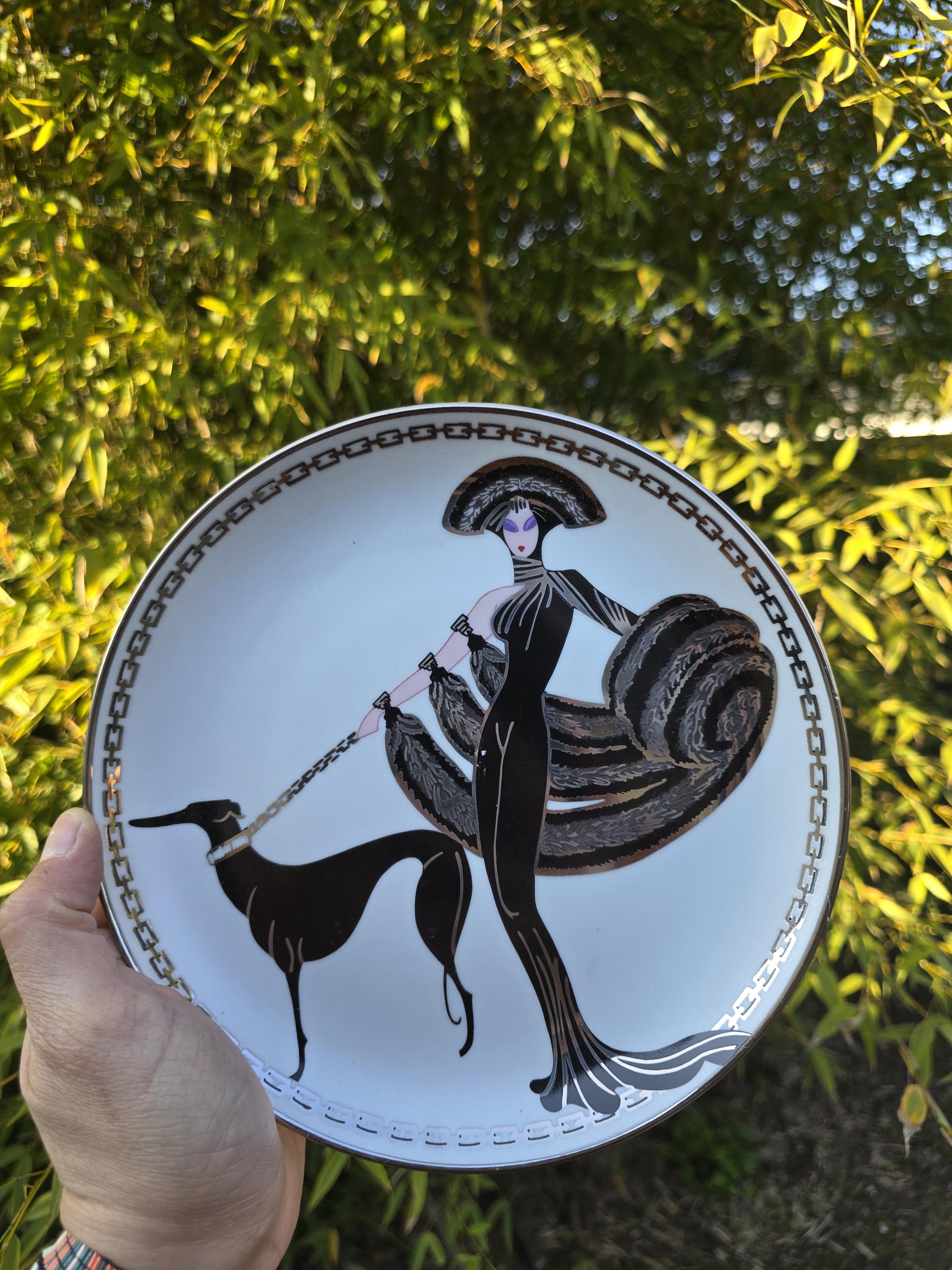 Erte Black White - Etsy