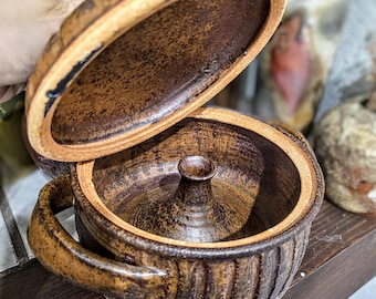 Vintage Yunnan Keramiktopf, traditionelle chinesische Qipots mit Schornstein