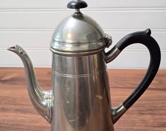 Vintage Gentry Pewter Coffee Pot 521 Sheffield England Lidded Tea Pitcher