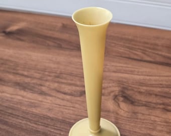 Vintage Cream Celluloid Bud Vase 9" Art Deco Trumpet Style Vanity Decor