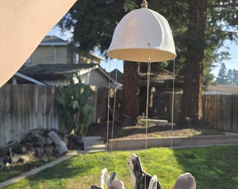 Handgemachte Keramik Windspiel, Gartendekoration, Tonkunst