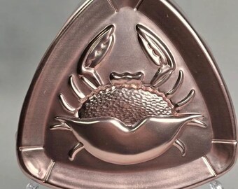 Vintage West Bend Copper Crab Mold 1970s Coastal Kitchen Decor