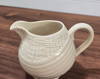 Vintage Portmeirion Seascapes Pearl White  Creamer Pitcher Shell Ribbed